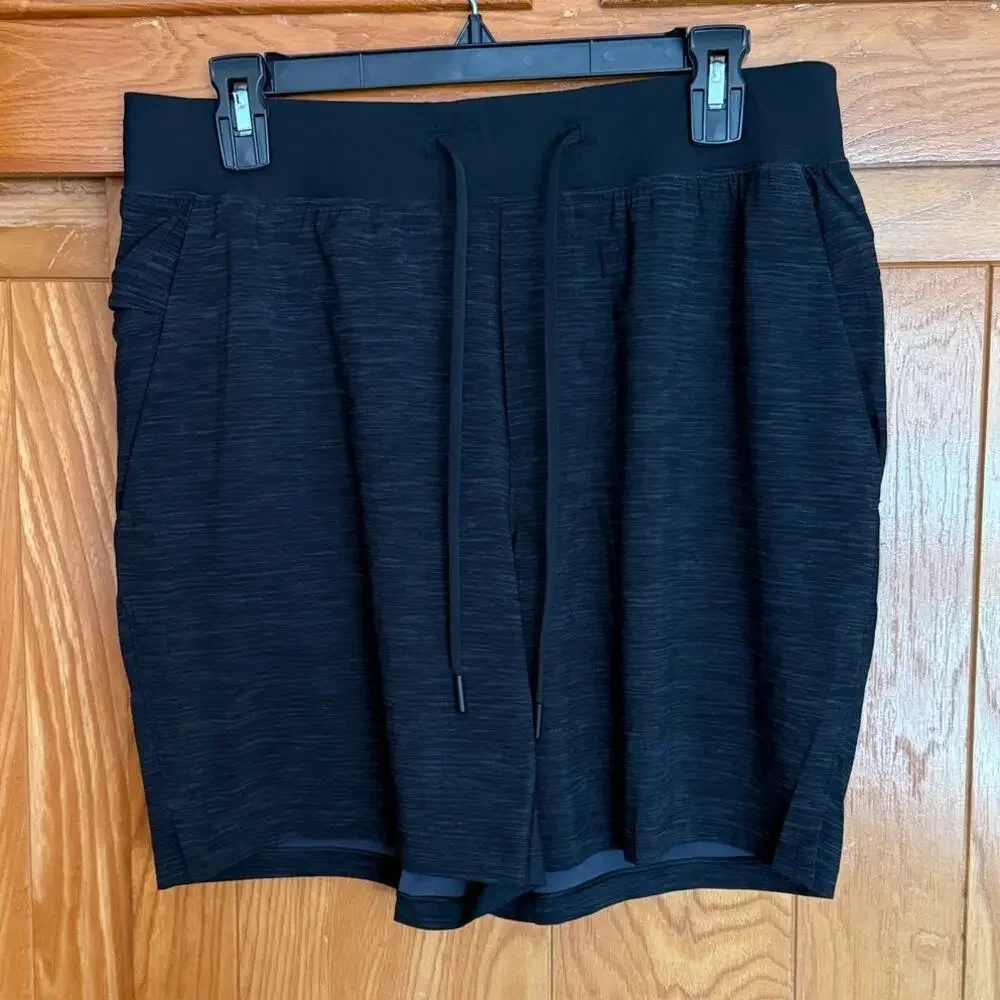Black Lululemon Men’s T.H.E. Short Linerless 7